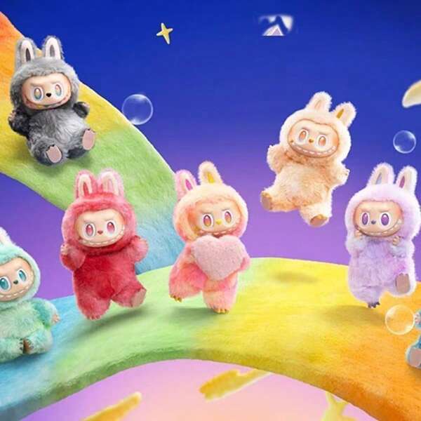 POP MART1pc Macaron 17cm -3 Generation Hanging Decoration, Sitting Party Series 1-3, Cute Monkey Adventure Outfit For LABUBU (First/Second/Third Generation) Macaron Series Cute Doll Sitting Surprise Toy, Youth Doll Cute Exquisite Packaging, PVC Cute Face (Select One Of Six Random) (The Product Is Spray-Painted, There Are Slight Flaws Around The Pattern, Which Does Not Affect The Product Function) (Random Packaging) Car Decoration Pendant./Halloween/Christmas Gifts