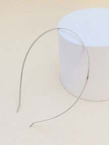 2pcs Fashionable Women's Silver -Colored Metal Wavy Hairband, Curved Headband, Geometric Thin Headband For Daily, Party, Elegant Headwear, Hairband Headband For Women, Hair Accessories, Hair Hoop ,Head Piece ,Makeup Headband