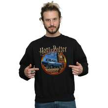 Harry Potter Mens Flying Car Sweatshirt (Black) - Coffee Brown - View 3