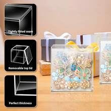 18Pack 3x3x3 Inches Acrylic Containers Clear Box With Lids For Display Acrylic Gift Box & Clear Multi Purpose Organizer Candy Storage For Cosmetics, Makeup, Jewelry, Favorhalloween - 2,2 x 2,2 x 1,8 inch - Xem 2