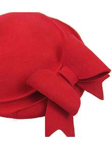 HIMESPORT Wool Felt Wedding Bridal Beret Hat For Women Ladies Elegant Tea Party Dress Formal Cocktail Church Hats Caps Hat Korean With Bow
