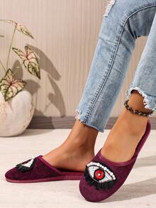 Sandalias de malla de uso interior/exterior con decoración de ojos, nueva moda 2025