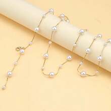 1 Stück Damen Perlenkette für die Taille, modisches und vielseitiges Kleidungsaccessoire, elegantes Geschenk für Freunde und Feiertage