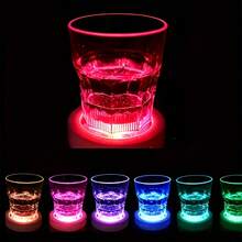 40-Pack LED Drink Coasters (20 RGB + 20 White), Paper Lanterns & Bottle Lights – Ideal For Clubs, Weddings, Halloween & Christmas - 40PCS白色+彩色杯墊 - 查看 8