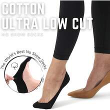 Calcetines Invisibles para Mujeres, Calcetines de Seda, Calcetines de Mujer Corte, Ultra Bajo con Agarres Antideslizantes - 3 pares: beige, negro y gris - Ver 2