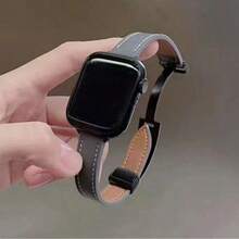 2025 New Silicone Leather Strap Compatible With Apple Watch Series 11, 9 Pro, Magnetic Buckle GT6 Watch Band
