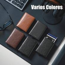 Billetera Tarjetero Hombre,Carteras para Caballero,Carteras para Caballero Rfid,Regalos para Hombre - Marrón - Ver 11