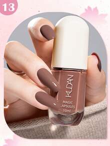 KUDAN 1瓶10毫升水性可撕指甲油，酒红色咖啡棕色，适合冬季，无异味快干指甲油，无需烘烤，持久耐用，适合日常美甲装饰、居家美甲和美甲沙龙美甲用品。 - 彩色 - 查看 25