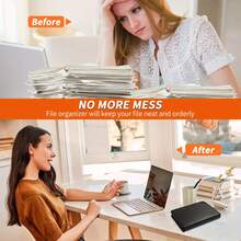 Fireproof Document Organiser With Zipper & Labels – Portable File Folder Box For Paperwork Storage, Certificates & Receipts – Filing Bag For Home & Office - 透明版 - 查看 6