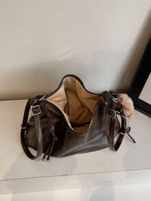 High Quality Crossbody Bags For Women Vegan Leather Hobo Handbags Fashion Shoulder Purse With Adjustable Strap Multi-Functional Backpack Shoulder Handbag + Free Pendants