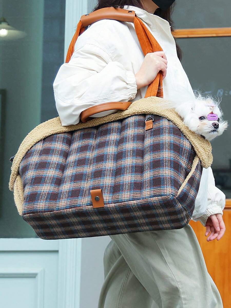 PAWZ Road 4-In-1 Versatile Pet Carrier Bag, Portable Carrier For Dogs & Cats, Outdoor Bag, Removable & Washable Pads, Keep Warm In Winter - màu nâu - Xem 1