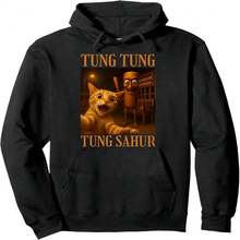 Tung Tung Tung Sahur Pullover Hoodie - 黑16 - 查看 1