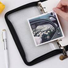 A6/A5 Binder 6 Ring Cover PVC Notebook Shell With Zipper Glitter Loose Leaf Photo Album, Sparkling A6/A5 Budget Binder For Cash Budget System, Journaling, Planner, Random Style/Color, Perfect Gift For Halloween, Christmas, Weddings, Various Other Holidays, Travel Notebook ( Color Style Random )