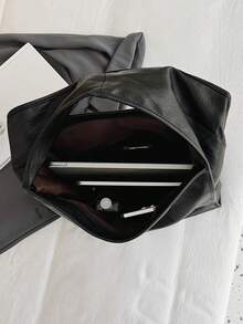 New Fashion Women's Handbag, Minimalist Casual Large Capacity Tote Bag, Soft Leather Shoulder Underarm Bag,