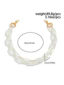 1pc Fashion Punk Minimalist Colorful Acrylic Buckle Waist Chain, Men's Hip Hop Charm Jewelry, For Pants Decoration, Daily Music Festival Party Outfit Accessory - 彩色 - 查看 6