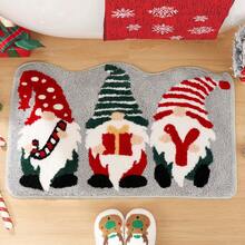 سجادة حمام بنمط شجرة عيد الميلاد، بساط الباب، سجادة حمام عيد الميلاد، سجادة مطبخ، بساط الباب، ديكور منزلي داخلي لعيد الميلاد، هدايا عيد الميلاد، ديكورات منزلية لعيد الميلاد، سجادة مانعة للانزلاق، بساط الباب، سجادة حمام - ماصة للماء بشكل جيد، مانعة للانزلاق، قابلة للغسيل في الغسالة، بساط باب مستطيل من الصوف الاصطناعي، مثالي لديكور الحمام أو غرفة النوم، ديكور وإكسسوارات حمام عيد الميلاد، سجادة مطبخ