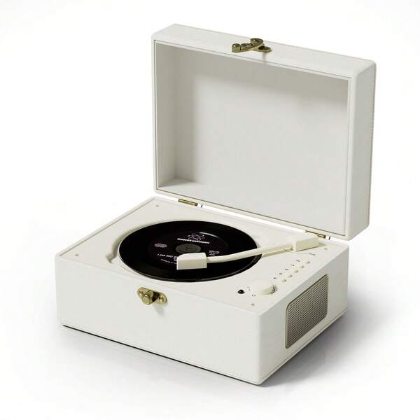 Rechargeable Leather CD Player With Speakers, Built In 3600mAh Battery, Festival Gift, BGM Player For Home Decor, Retro, Vintage