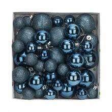 44pcs 1.2-2 Inch Christmas Balls For Christmas Holiday Decoration, Christmas Tree, Window, Christmas, New Year And Wedding Decoration, Suitable For Indoor And Outdoor Use (Need To Thread The Rope By Yourself, Electroplated Ball With Slight Glue Overflow, Slight Scratches And Loss Of Glitter Are Normal Phenomena And Do Not Affect Use) Home Decor Christmas Decorations Room Decor Winter Christmas Decorations Home Christmas Gifts Christmas Decor