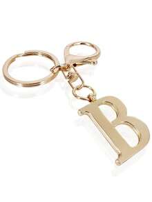 1 Stück hochwertiger und eleganter Schlüsselanhänger mit Goldbuchstaben, dreidimensionaler Anhänger mit Buchstaben A-Z, stilvoller Schlüsselanhänger aus Legierung, Charm für Tasche, Rucksack, Autoschlüssel, perfektes Accessoire für den täglichen Gebrauch von Frauen, tolles Geschenk für Paare, klassischer und einfacher Schlüsselanhänger, Dekoration, Taschenzubehör, geeignet als Geschenk für Freunde, Familie, Paare, Freundinnen, wichtige Geschenke, Urlaubssouvenirs