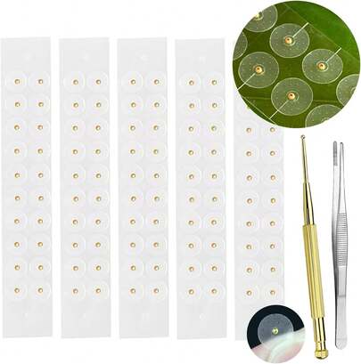 耳ツボシール ジュエリーシール100粒/200粒 粒状耳ツボシール リラックス効果あり、男女兼用イヤリングパーツ