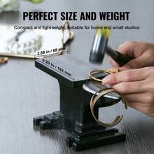 Single Horn Anvil, High Hardness Rugged Round Horn Anvil Blacksmith,8.8Lbs Cast Steel Anvil,Compact Design And Stable Base, Forge Tools And Equipment, Metalsmith Tool For Bending And Shaping - Black - View 5
