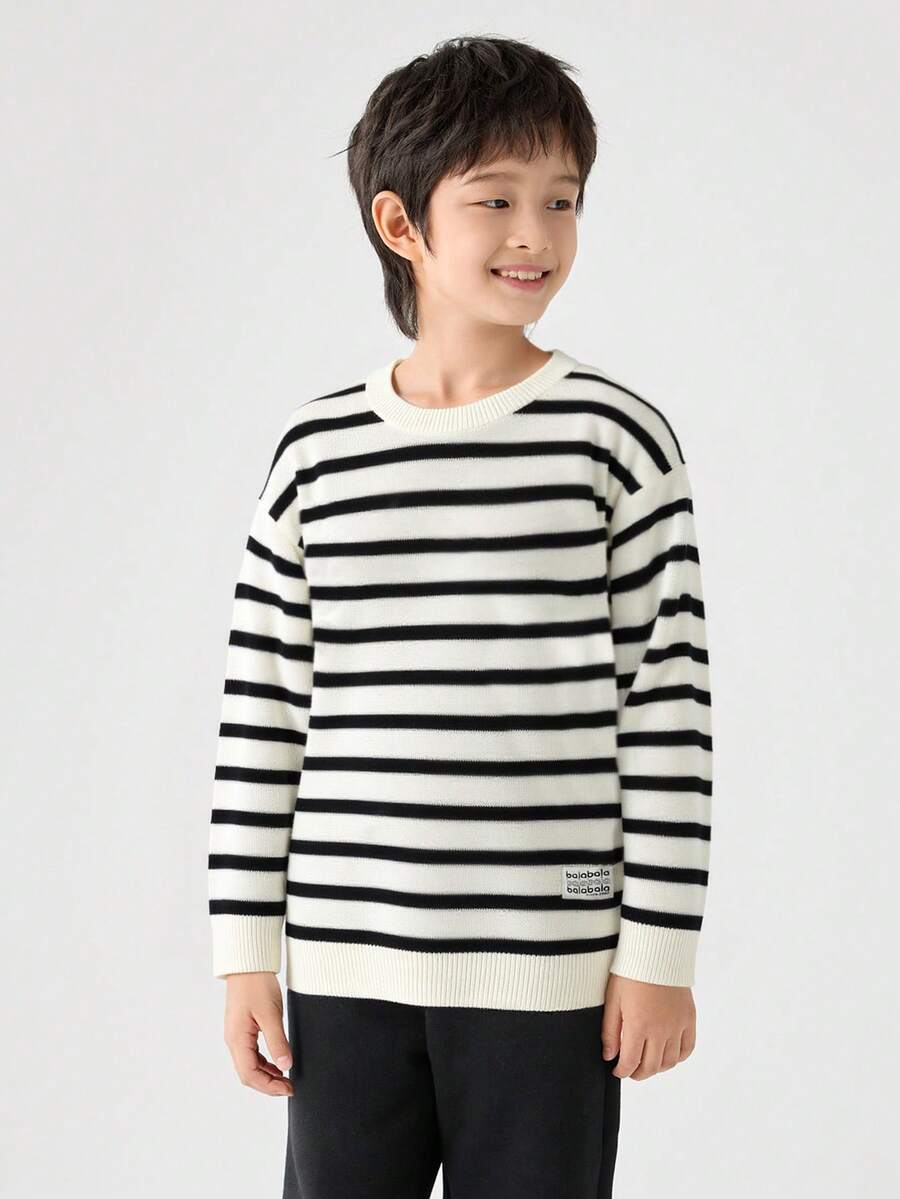 Balabala BalaOne Girls' Sweater 2025, Winter Knit Base Layer For Boys & Girls - Black and White - View 1