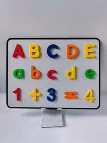 1 Box Magnetic Letter Set - Ideal For Early Language Learning, Spelling And Teaching: Perfect Gift For School Education And Home Education, Also A Great Choice For Halloween And Christmas Gifts. Alphabet Numeric Refrigerator Magnets, Suitable For Learning Toys And Children's Toys, Interactive Spelling Practice, Math Games, Random Letter Colors And Sizes. - Multicolor - View 4