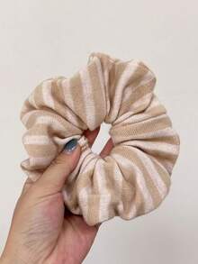 1条条纹休闲涤纶发圈，复古撞色简约百搭发绳，适合日常佩戴，秋冬季节适用，发圈，发绳，马尾辫发饰，弹性发带，美妆家居发饰 - 彩色 - 查看 10