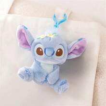 史迪奇毛绒钥匙扣，卡通玩偶钥匙圈，可爱背包挂件，情人节圣诞节生日礼物 - 藍色 - 查看 3