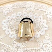 1 pièce Accessoire capillaire élastique en métal doré géométrique, style intéressant et audacieux, de luxe pour les tresses, manchon capillaire en métal, support de tresse moderne, pince à cheveux minimaliste dorée, ornement capillaire, mariage, cadeau pour elle, convient aux femmes et aux dames, même les hommes aux cheveux longs peuvent avoir l'air élégant et noble, supports de queue de cheval, élastiques, chouchous, cordes à cheveux, élastiques à cheveux - Doré - Voir 6