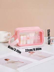 Trousse de maquillage portable de grande capacité, trousse de rangement à la mode pour cosmétiques de voyage, nouveauté 2025