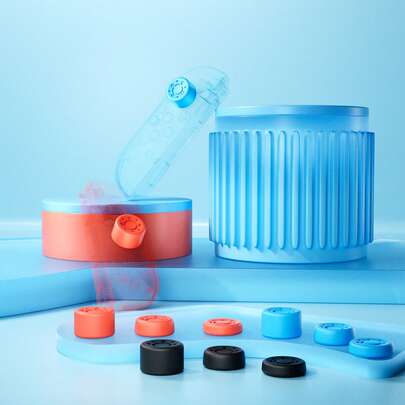 GAMINJA 6pcs GAMINJA Joystick Caps, Compatible With Switch 2 Joy-Con Thumb Grip Covers, Enhanced Gaming Controller Accessory Set, Plug And Play, For Switch 2 (2025) Grip Button Stick Covers, Improve Control And Protect Joystick From Wear