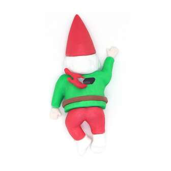 Christmas Gag Decor Santa Claus Ornament, Christmas Dwarf Fridge Magnet Model