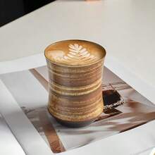 Retro Minimalist Coffee Cup, Instant Latte Cup, Cafe-Style American Coffee, Unique Handpainted Ceramic Mug