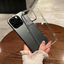 Hard Luxury Shockproof Clear Bumper Cases For IPhone 16 15 14 13 12 11 Pro Max Plus Transparent Acrylic Phone Cover Accessories Cellphone Protection Ip16 Tempered Glass Protective Casing - Clear - View 5