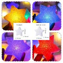 1 Stück/2 Stücke Bühnendekoration, handgehaltene Mini-Sternlichter, geeignet für Tanzaufführungen und Chöre, verwendbar für Konzerte, Partys, Geburtstage und Feste, handgehaltene leuchtende Pentagramm Dekorationsobjekte - Verschiedenfarbig - Übersicht 12