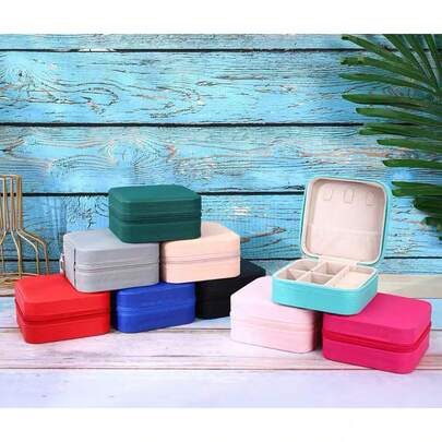 Caixa de jóias portátil, caixa de jóias, armazenamento de jóias das mulheres