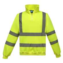 Yoko Unisex Adult HiVis Quarter Zip Sweatshirt (Yellow) - Yellow - View 1