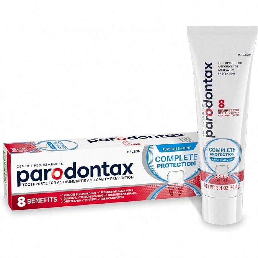 Pasta de dientes Parodontax de protección completa para encías sangrantes, menta fresca pura, 3.4 onzas - 3,4 onzas (Paquete de 1) - Ver 1
