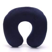 充气枕头，1 件旅行枕颈枕飞机枕旅行汽车家庭办公室旅行颈部飞行枕按扣带柔软套，U 型颈枕便携式学生成人枕垫，在学习或乘车、办公室或其他旅行时支撑颈部并保护颈椎，邮递员必备 - 彩色 - 查看 12