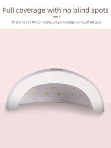 48W High Power Nail Lamp Nail Art Kit, LED/UV Dual Light Source, 5/30/60s Timer, Suitable For Nail Salon Or Home DIY - White - View 5