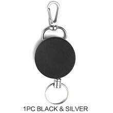 Recoil Buckle Keyring Holder - Resilience Steel Wire Rope Retractable Spring Key Ring Anti-Lost Outdoor Accessory Gifts For Women