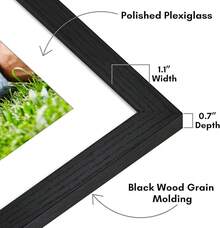 Americanflat 22x28 Poster Frame With Polished - Use As 18x24 Frame With Or Display 22x28 Photo Without - - Wide Picture Frames Wall Display - Black2025 - màu đen - Xem 3