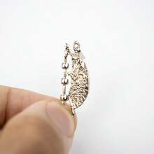 Pingente Omolú Imagem 3 cm Niquelado - Cinza - Visão 4