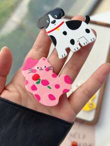 Cute Cartoon Dog Hairpin, Fashionable And Adorable Side Clip For Bangs And Flyaways, Rhinestone Decorated, Versatile Acetate Hair Clip, Suitable For Adults - Multicolor - View 8