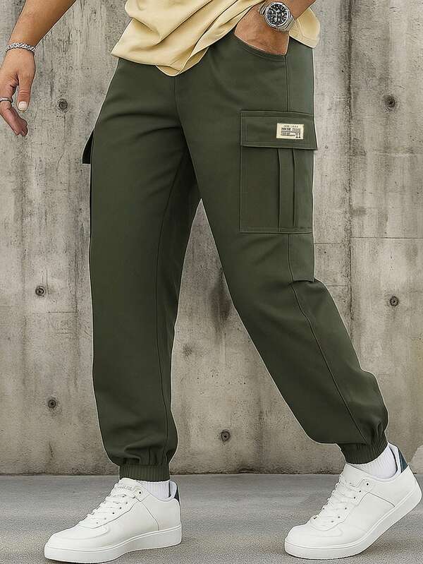 Men's Lightweight Casual Cargo Pants, Fashionable Outdoor Sports Trousers, Spring/Autumn