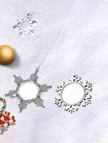 1 pièce Ornement de flocon de neige personnalisé avec photo - Ornement personnalisé à simple face pour arbres, décoration, cadeaux de Noël pour enfants, ornements de Noël, décoration suspendue quotidienne pour arbre de Noël, artisanat fait main, convient pour célébrer les fêtes, les anniversaires, les mariages et un usage quotidien
