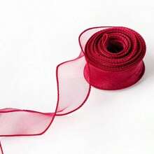 10Yards/Roll Sheer Chiffon Ribbon Organza Satin Ribbons For Gift Wrapping Decoration Wedding Bouquets Wreath Sewing Supplies