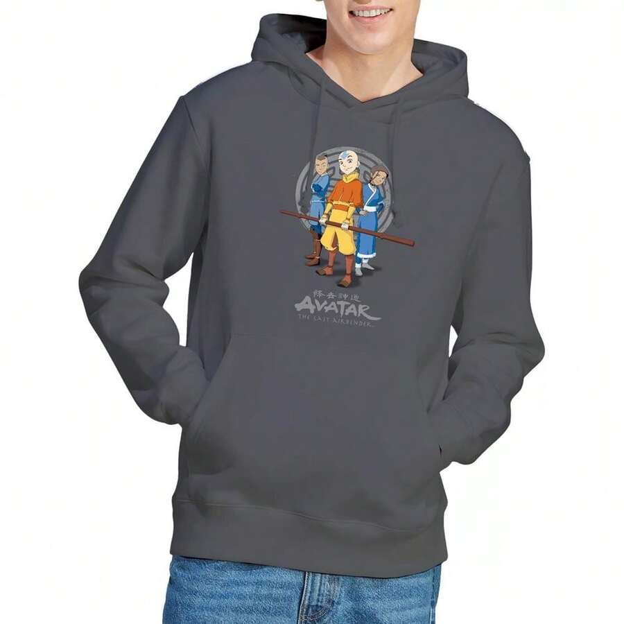 Mens Team Avatar Hoodie (Charcoal) - Coffee Brown - View 1