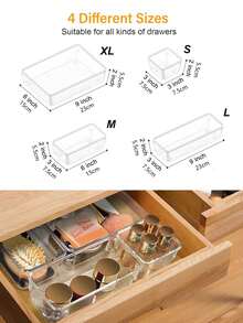 Transparent Drawer - Type Cosmetic Divided Storage Organizer, Dresser Skincare And Desktop Sundries Storage Box. - Multicolor - View 12